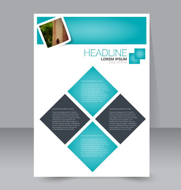 摘要传单设计背景。手册模板。图片下载