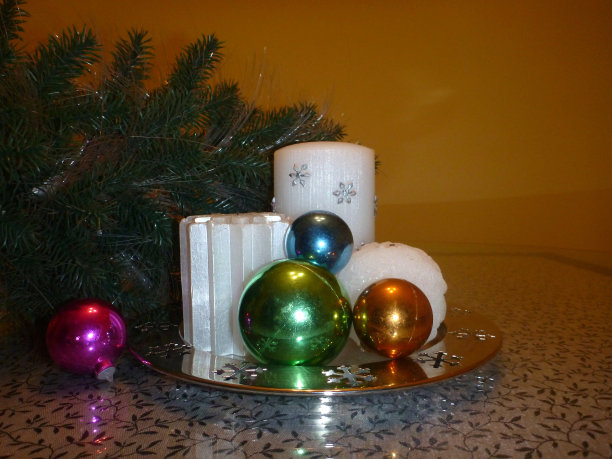 圣诞蜡烛图片下载