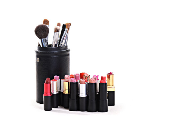 彩色唇膏孤立在白色图片下载