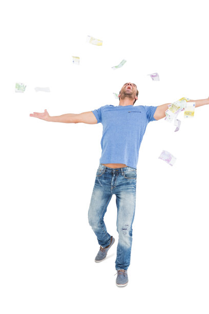 年轻人扔钞票图片下载