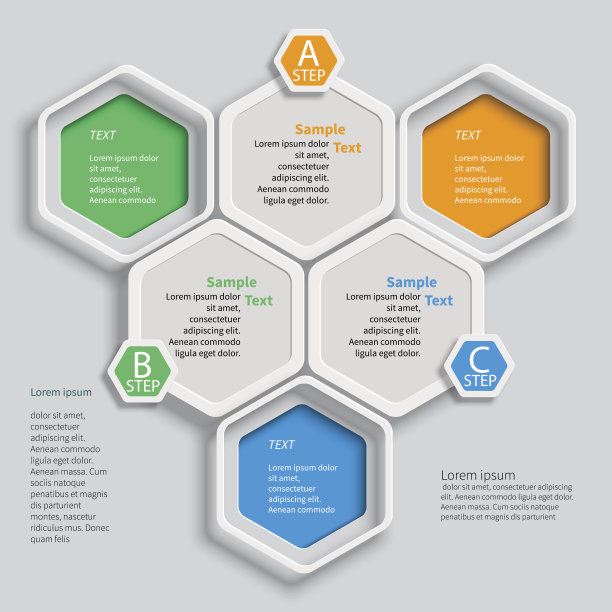 摘要三维纸张信息图图片下载