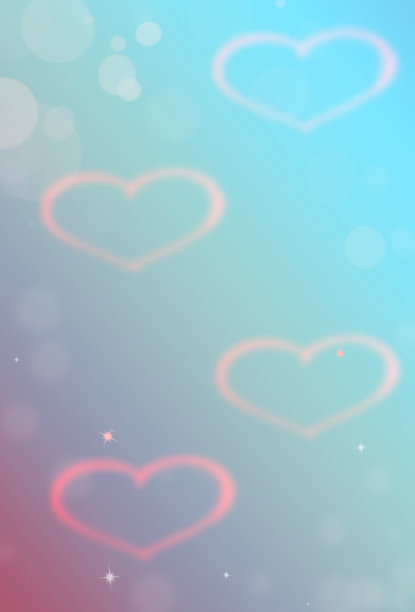 圣瓦伦丁的蓝色背景与心形图片下载