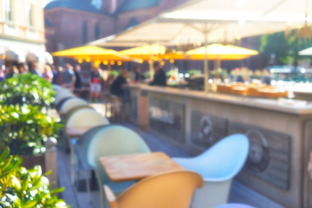 圆顶广场的户外咖啡馆图片下载