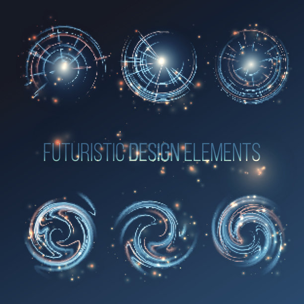 HUD未来抽象的背景设计元素。矢量图图片下载