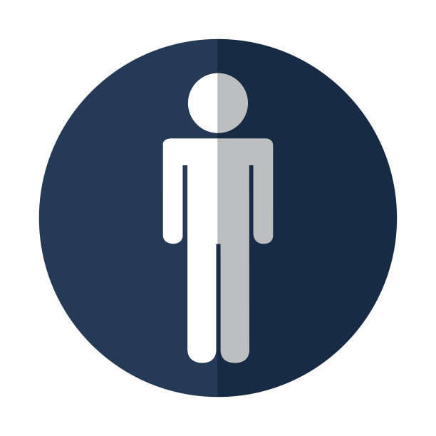 男人剪影孤立的图标图片下载