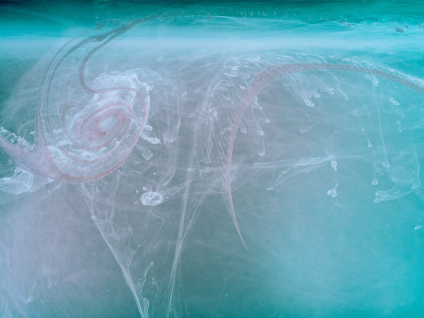 抽象的彩色背景。彩烟，水墨，宇宙的图案。抽象的运动，凝固的多色流动的绘画。水平照片与软焦点，模糊的背景图片下载