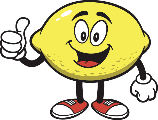 竖起大拇指的柠檬图片下载