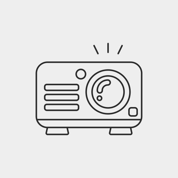 视频播放器线性图标图片下载