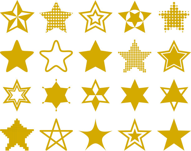 插图的恒星(黄金)图片下载