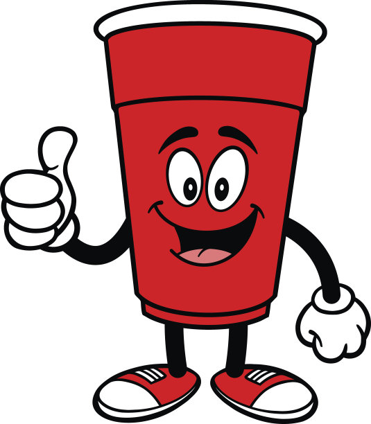 竖起大拇指的派对杯图片下载