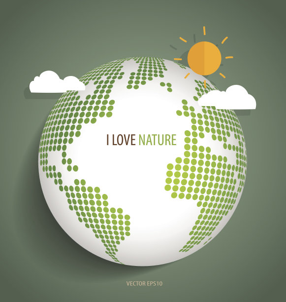 绿色地球生态。矢量插图。图片下载
