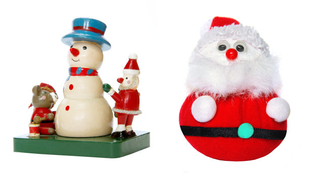 圣诞老人和雪人娃娃图片下载