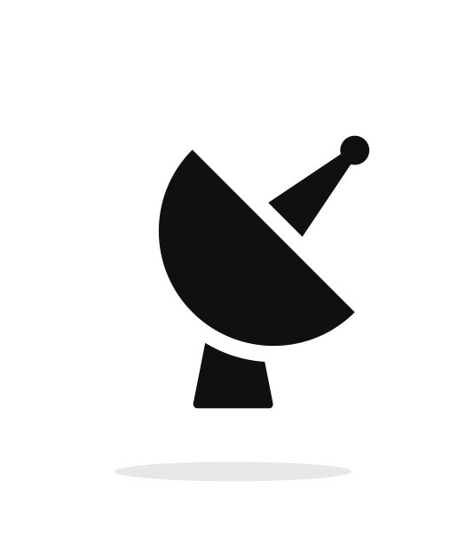 天线图标上的白色背景。图片下载