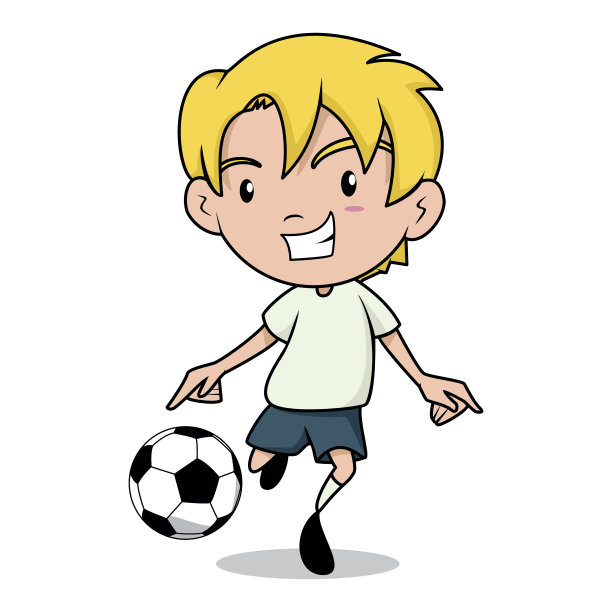 小孩踢足球图片下载
