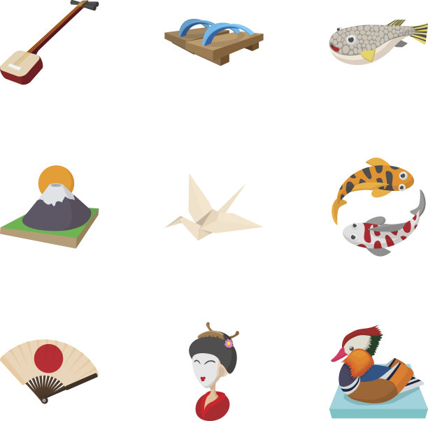 日本图标集，卡通风格图片下载