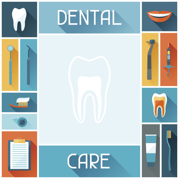 医学背景设计与牙科图标。图片下载