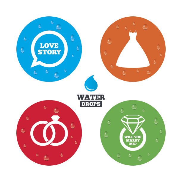 婚纱图标。戒指象征着新娘和新郎图片下载