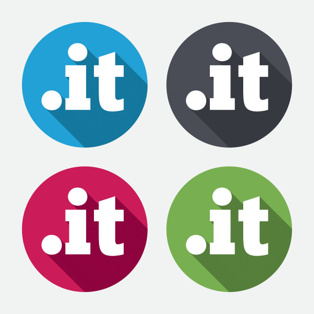 域名IT标志图标。顶级互联网域名图片下载