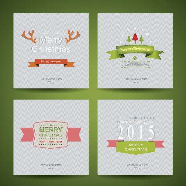 圣诞节主题贺卡矢量素材图片下载