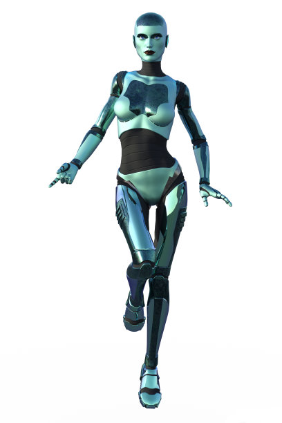 女机器人孤立图片下载