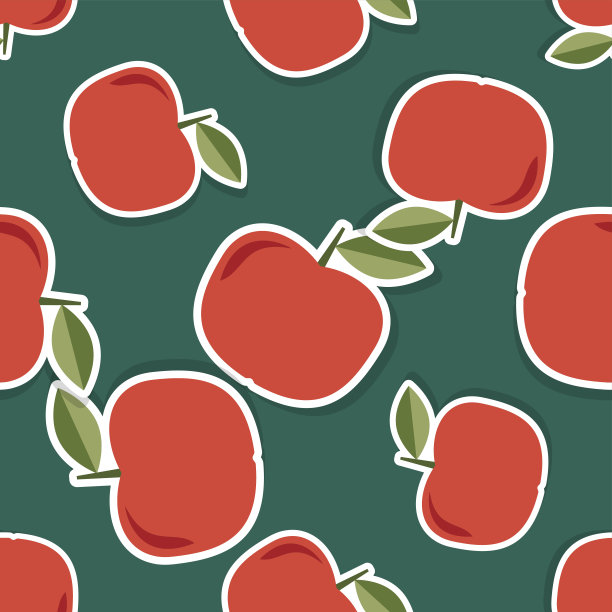 苹果的模式。成熟的红苹果质地无缝图片下载