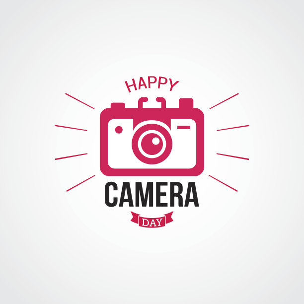 快乐的相机日向量插图图片下载