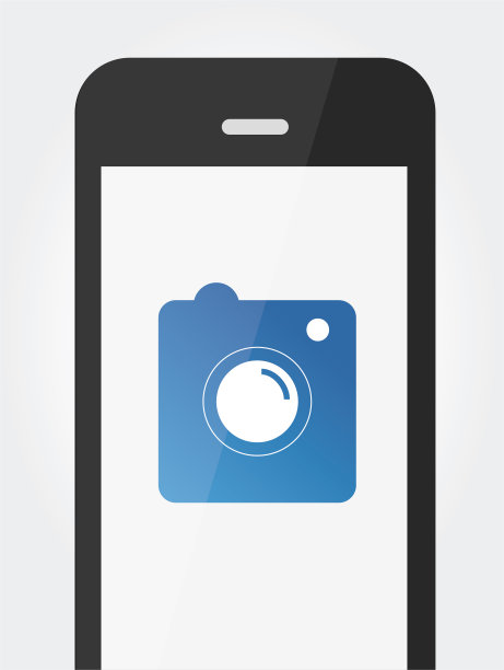 照片标识概念孤立在白色背景上的商业设计图片下载