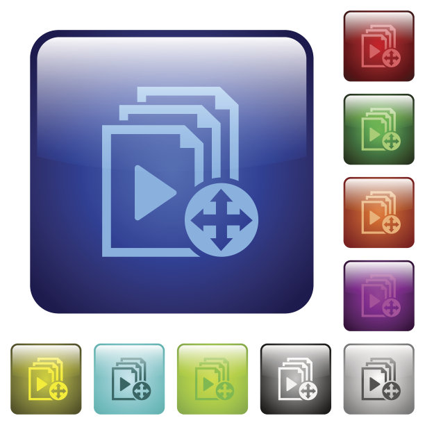 移动播放列表项目颜色的方形按钮图片下载