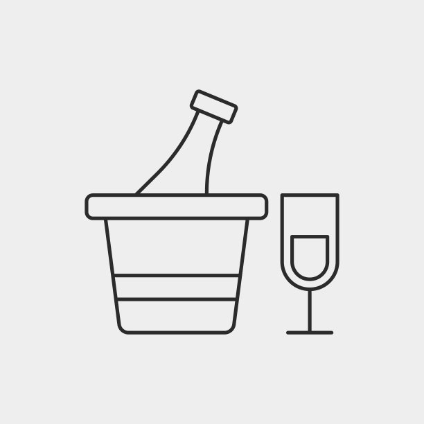 香槟线条图标图片下载
