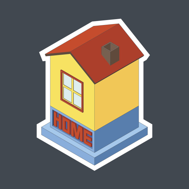 矢量图的房子。素材图片