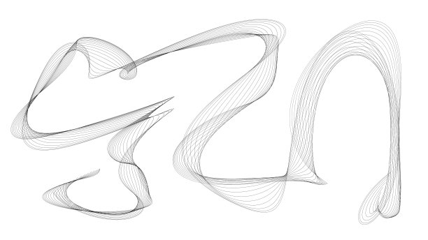 3D渲染的黑色波浪看起来像烟图片下载