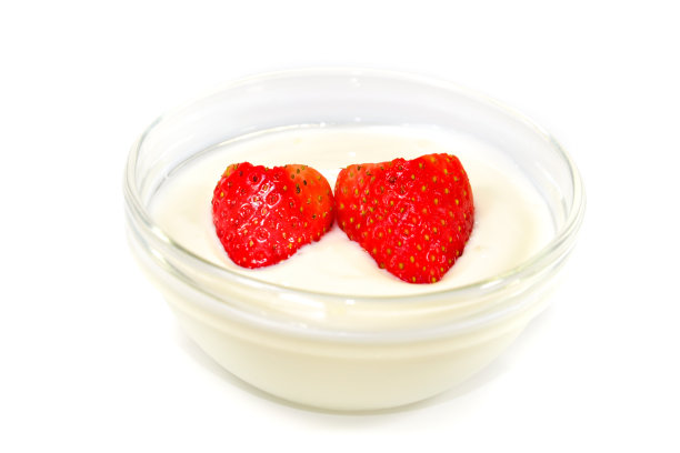 酸奶和草莓图片下载