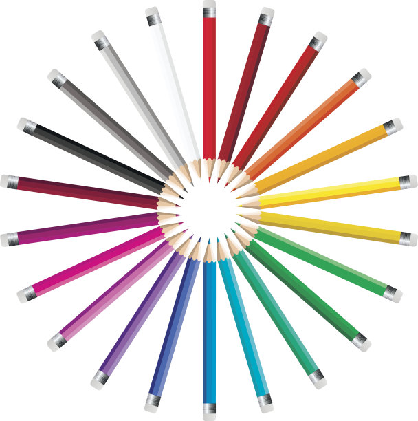 圆圈里的铅笔图片下载