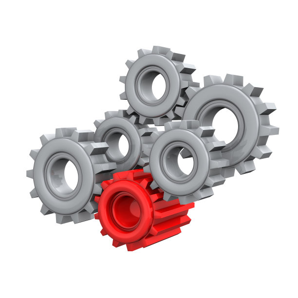 红灰色的齿轮图片下载