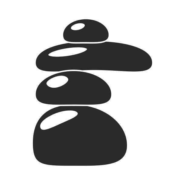 温泉石矢量符号图标设计。图片下载