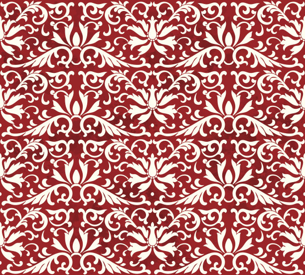 无缝中国背景植物园花交叉叶藤图片下载