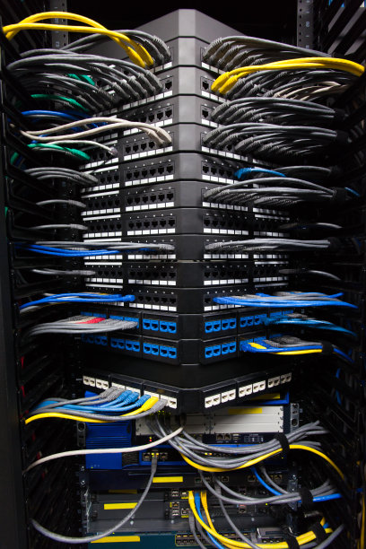 高科技彩色背景网线素材图片