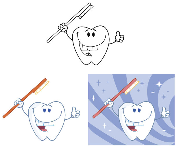 牙齿吉祥物的收集- 5图片下载