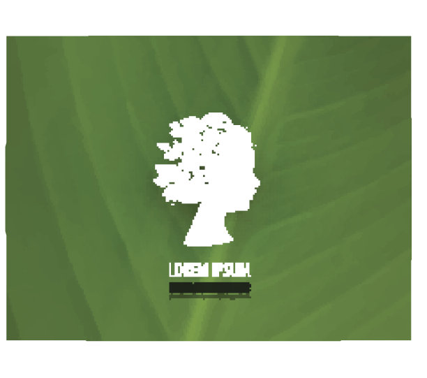 果岭上一个年轻女孩的头。商标、图标图片下载