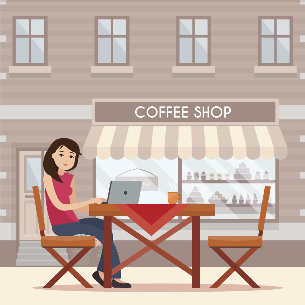 用笔记本电脑工作的女性图片下载