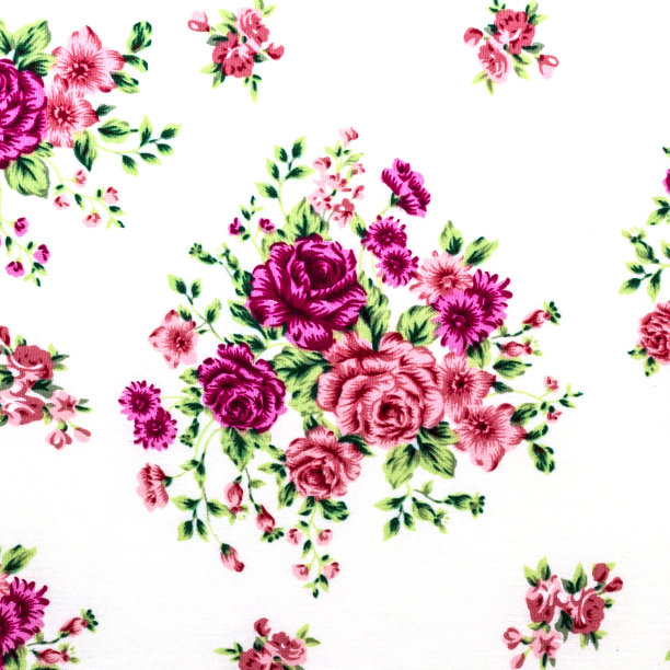 粉红玫瑰织物背景，彩色复古挂毯碎片图片下载