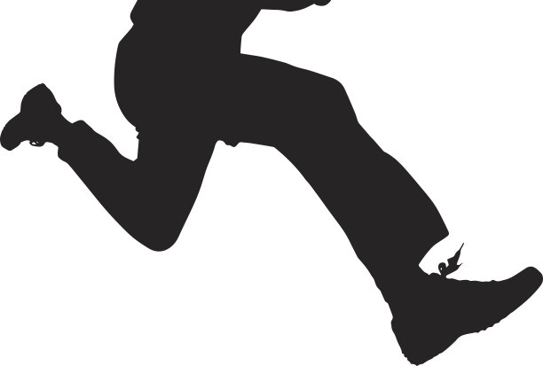 男性脚的矢量轮廓。图片下载