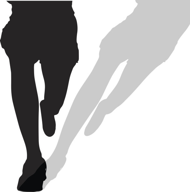 女性脚的矢量剪影。图片下载