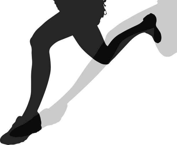 女性脚的矢量剪影。图片下载