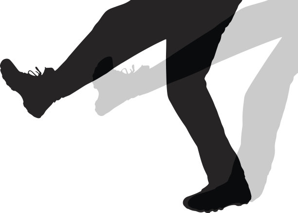 男性脚的矢量轮廓。图片下载