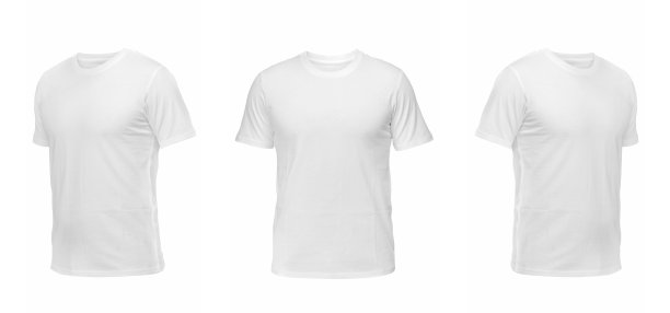 一套t恤孤立在白色背景图片下载