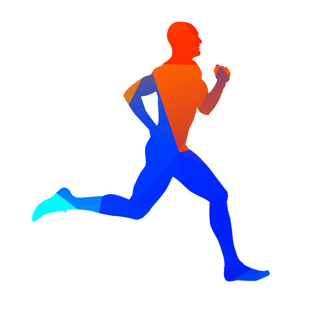 抽象几何跑步图片下载
