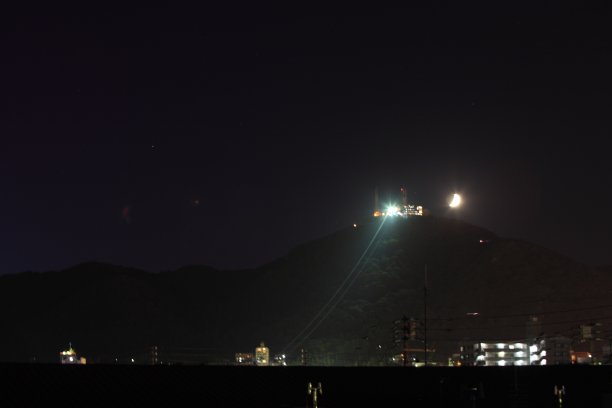 Mt.Hakodate和月亮图片下载