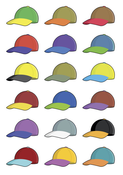 两色棒球帽图标图片下载