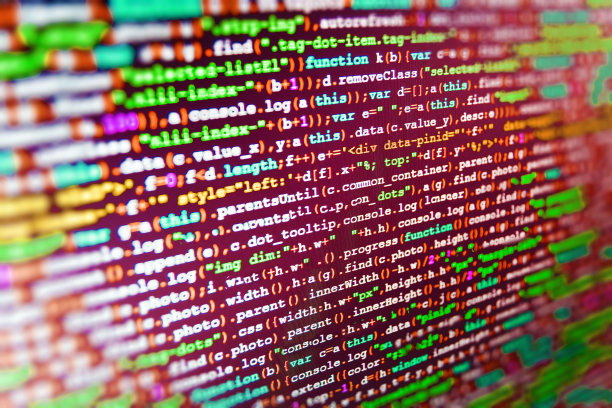 网站编程，源代码特写。图片下载